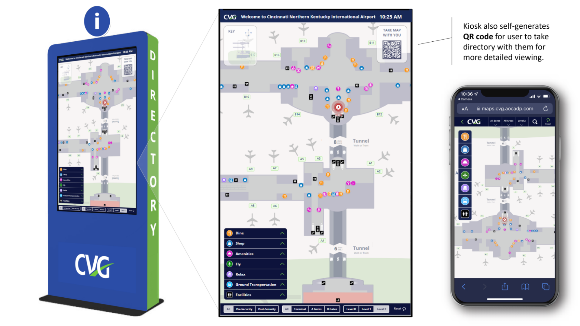 CVG Mobile and Wayfinding